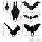 24 Pieces Halloween Bat Decoration,Large Hanging Bat Wall Decal Window Door Entryway Sticker for Party Favor Supply